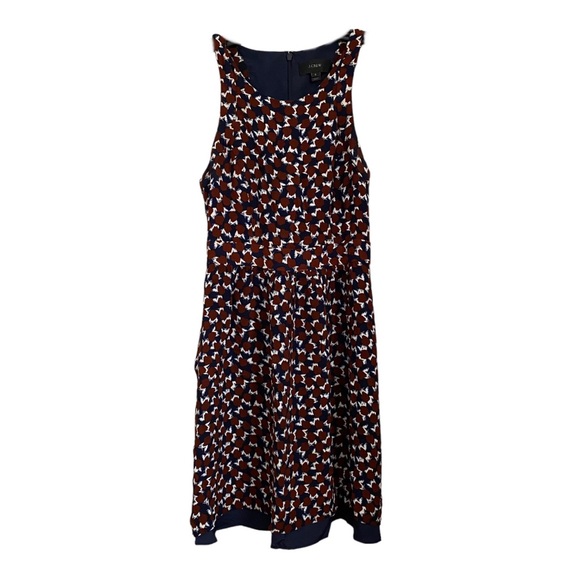 J. Crew Dresses & Skirts - J. Crew Navy/Maroon Lined Geometric Contrast Sleeveless Pockets Dress 2